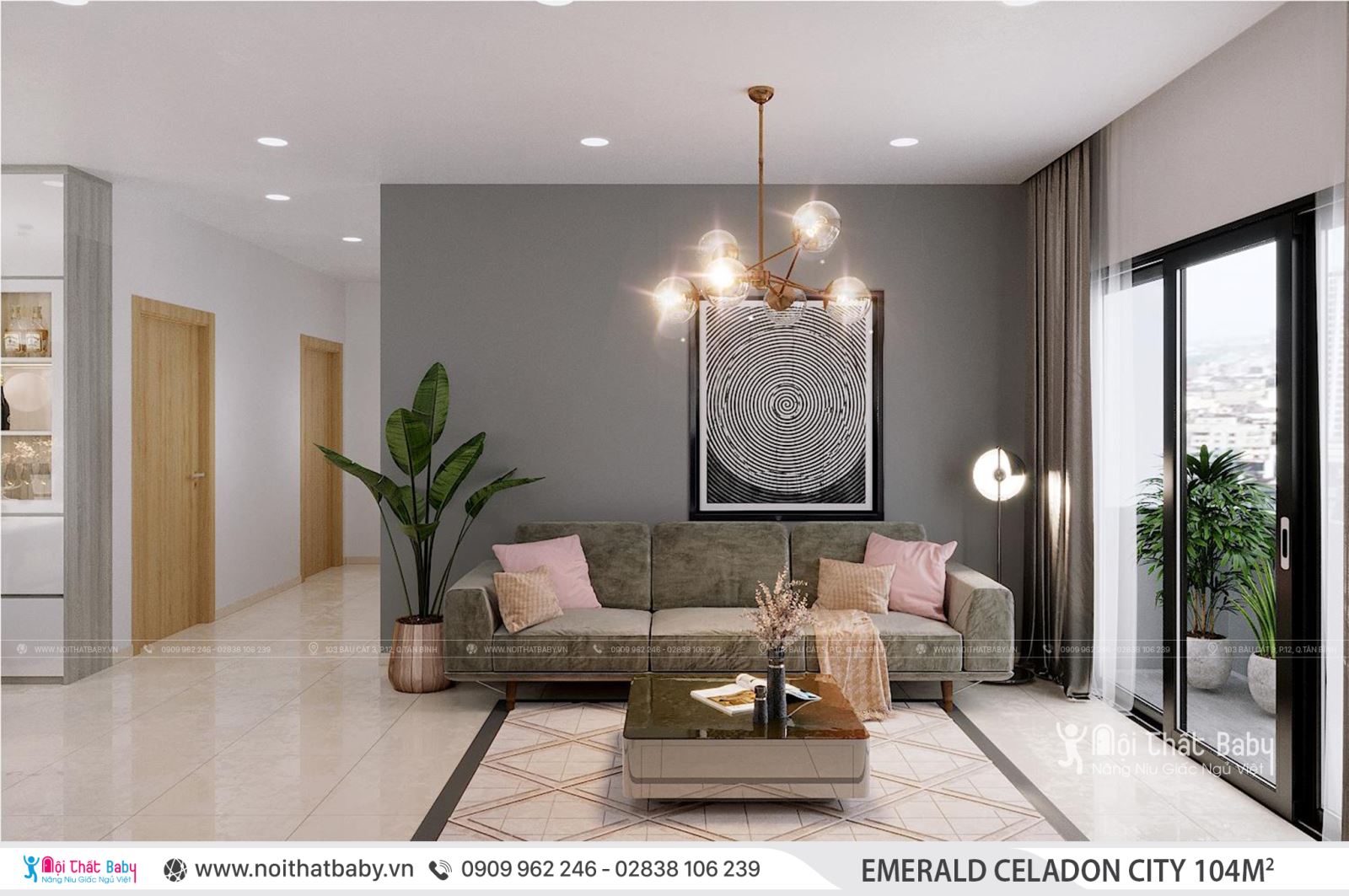 Tổng hợp các mẫu thiết kế nội thất Chung cư Emerald Celadon City